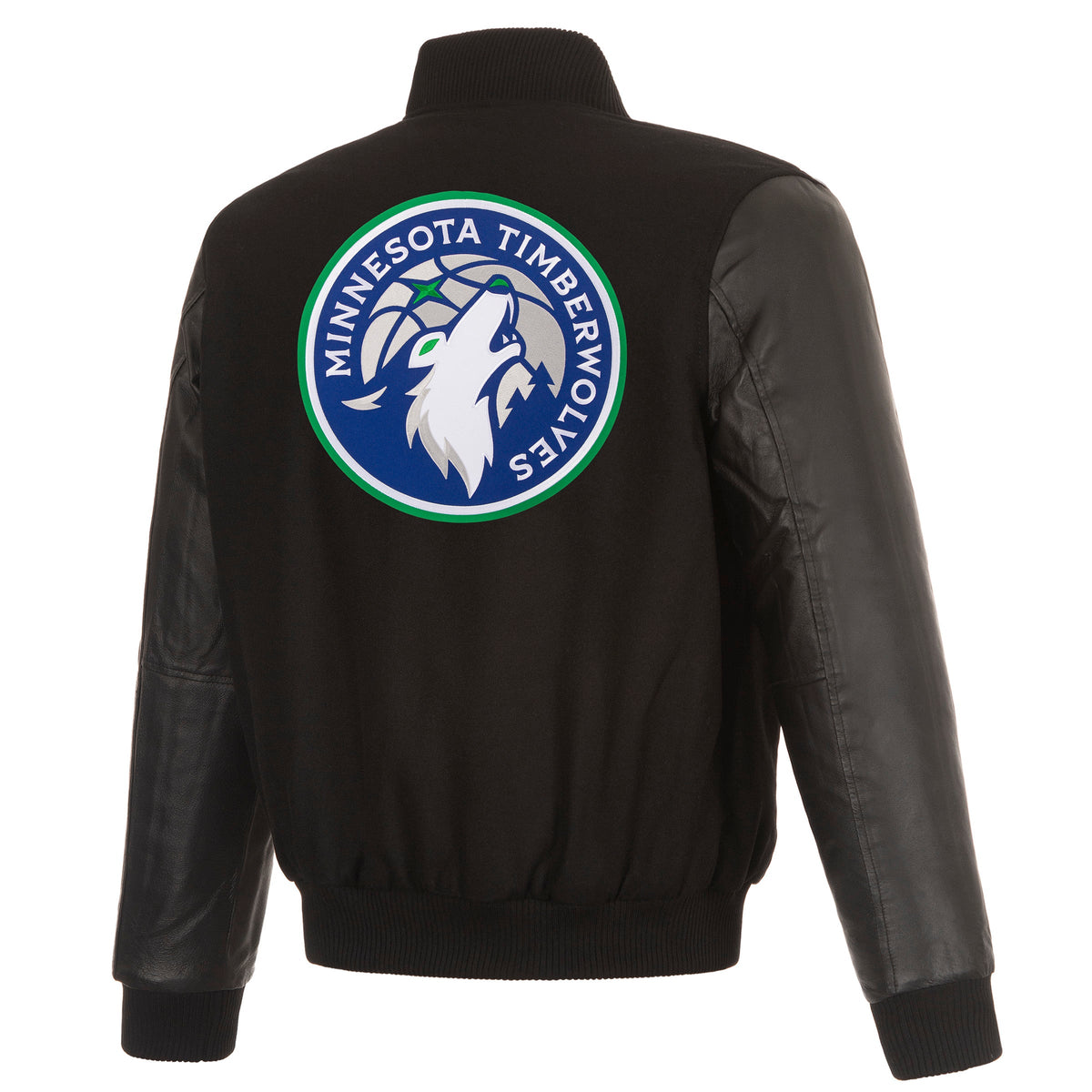 Minnesota Timberwolves Reversible Wool and Leather Jacket