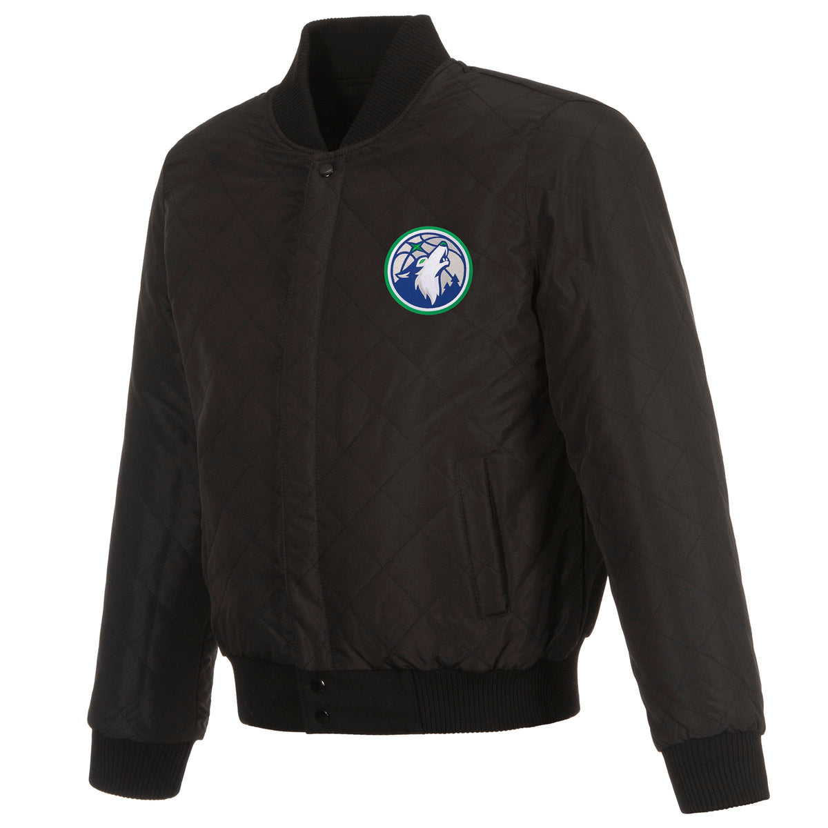 Minnesota Timberwolves Reversible Wool and Leather Jacket