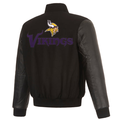 Minnesota Vikings Reversible Wool and Leather Jacket