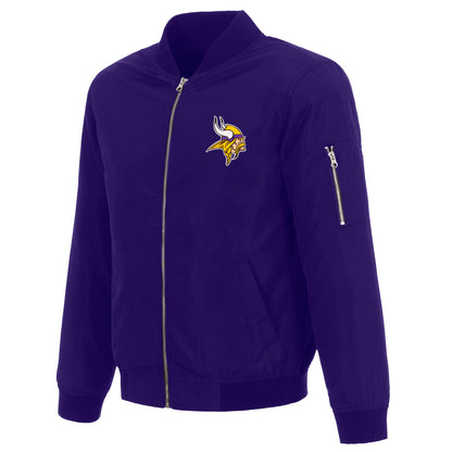 Minnesota Vikings Nylon Bomber Jacket