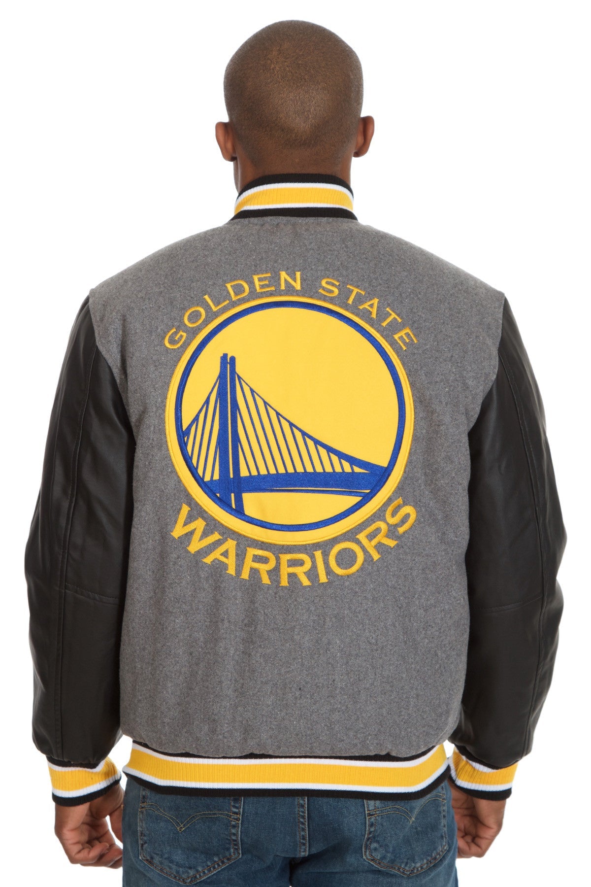 Golden State Warriors Reversible Wool Jacket with Faux Leather Sleeves