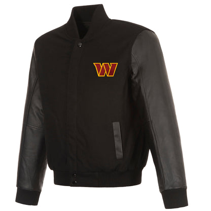 Washington Commanders Reversible Wool and Leather Jacket