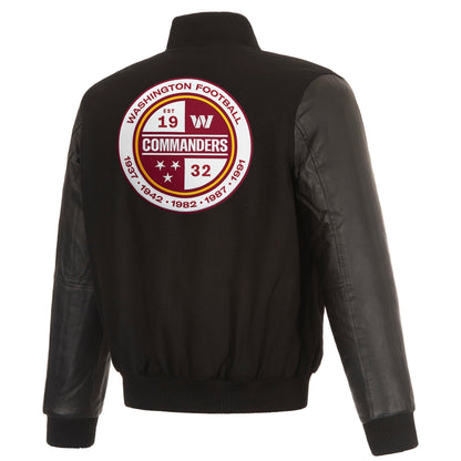 Washington Commanders Reversible Wool and Leather Jacket