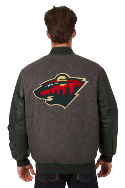 Minnesota Wild Wool and Leather Reversible Jacket