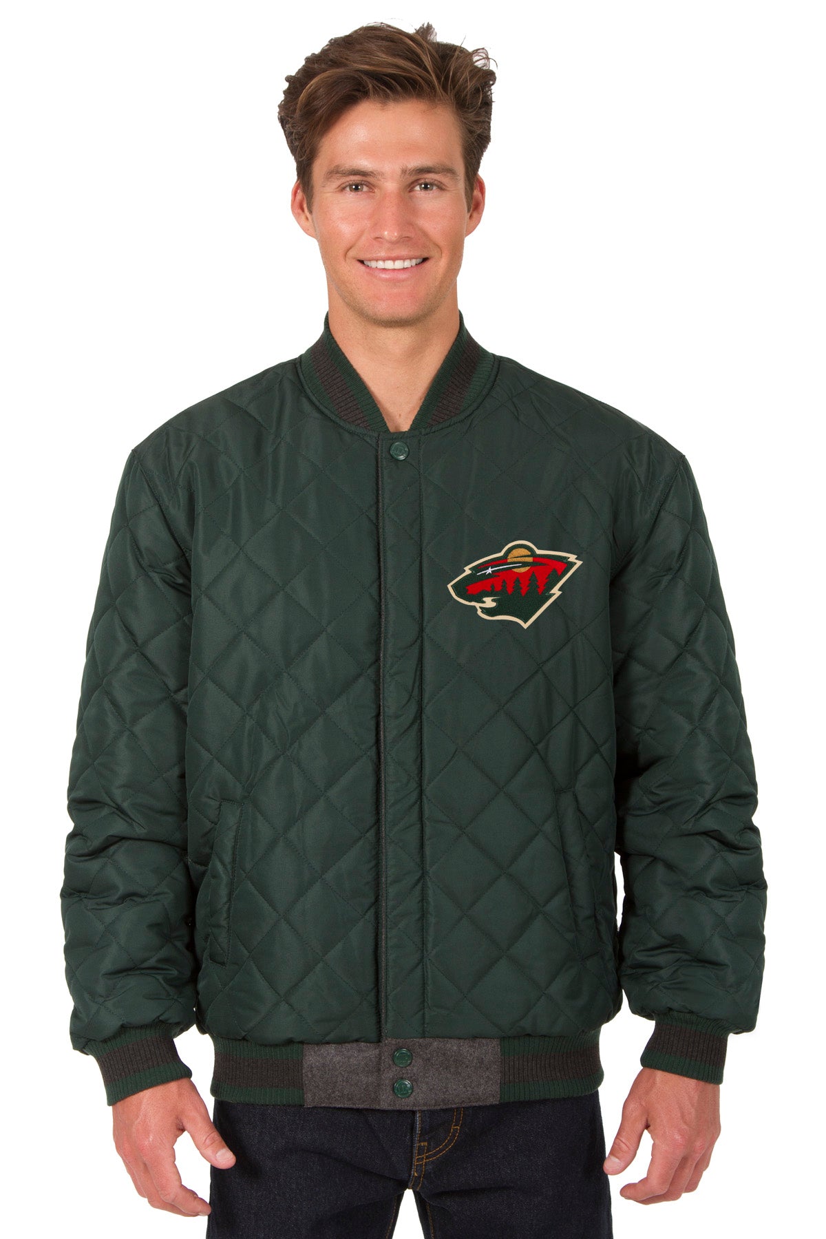 Minnesota Wild Wool and Leather Reversible Jacket