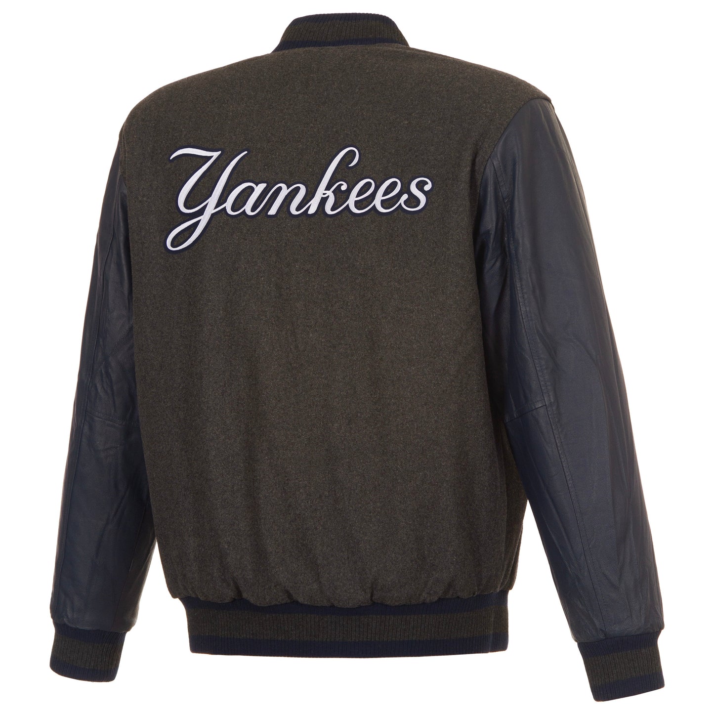 New York Yankees Reversible Wool and Leather Jacket