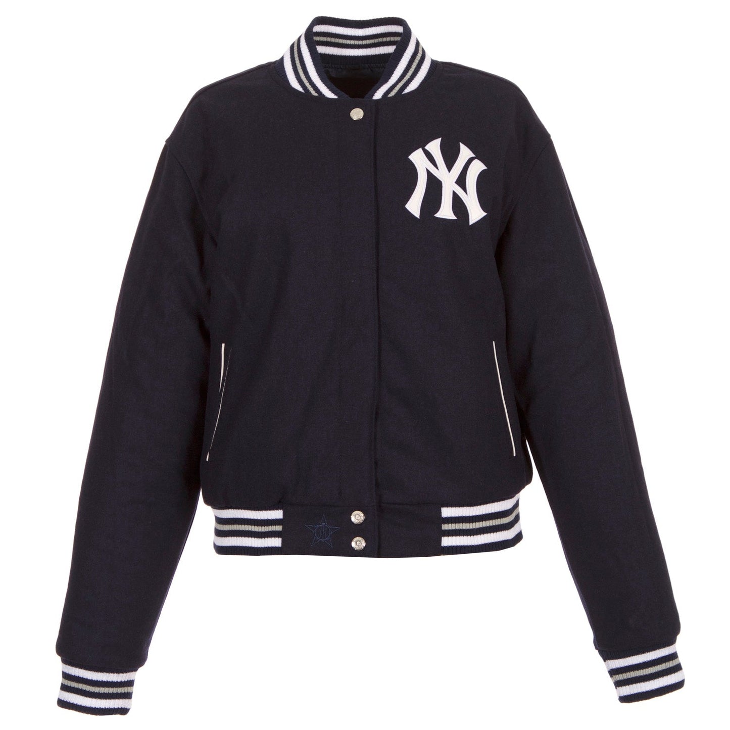 New York Yankees Ladies Reversible Wool Jacket