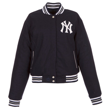 New York Yankees Ladies Reversible Wool Jacket