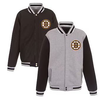 Boston Bruins Reversible Two-Tone Fleece Jacket