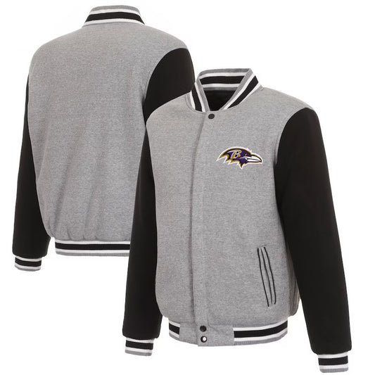 Baltimore Ravens Reversible Two-Tone Fleece Jacket