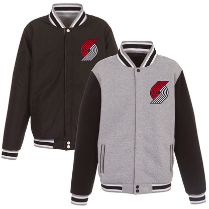 Portland Trail Blazers Two-Tone Reversible Fleece Jacket