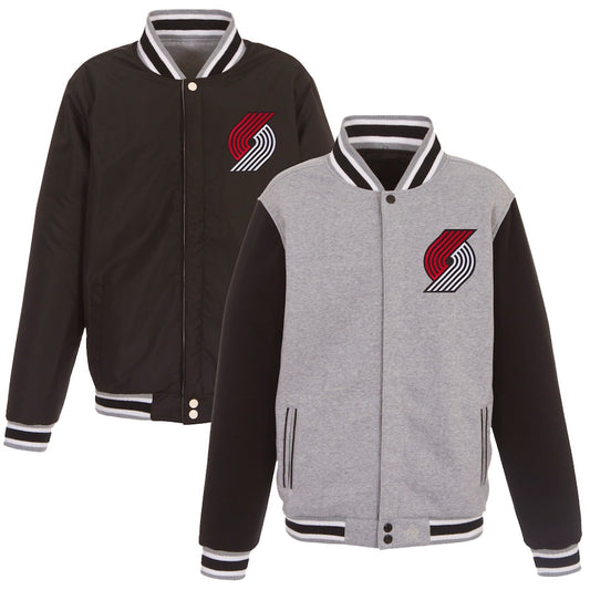 Portland Trail Blazers Two-Tone Reversible Fleece Jacket